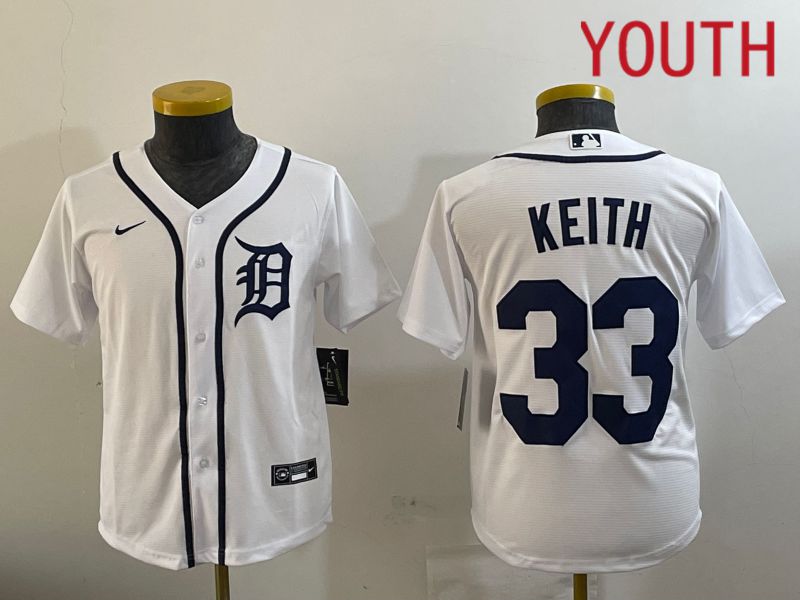 Youth Detroit Tigers #33 Keith White Game 2024 Nike MLB Jersey style 1121